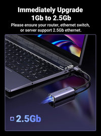 UGREEN 2.5Gbps USB to Ethernet Adapter – USB 3.0 to RJ45.