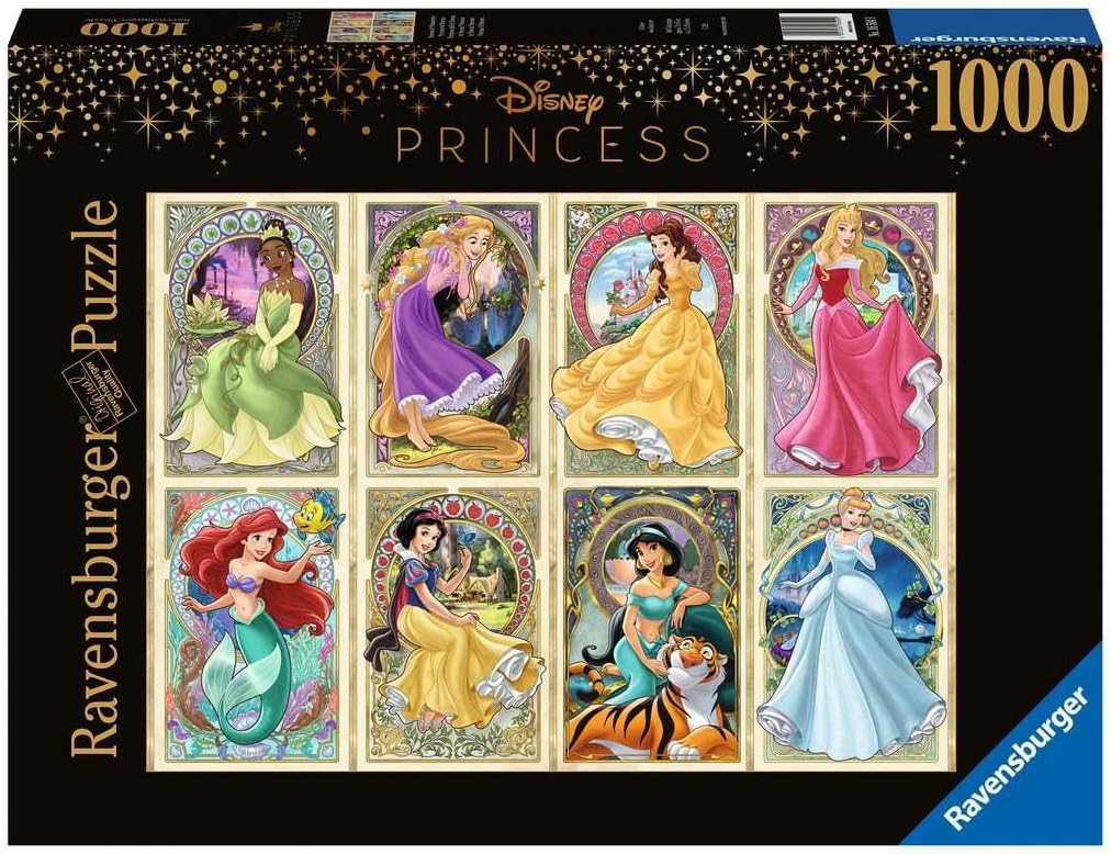 أحجية Ravensburger 1000 قطعة - أميرات ديزني الفن الحديث