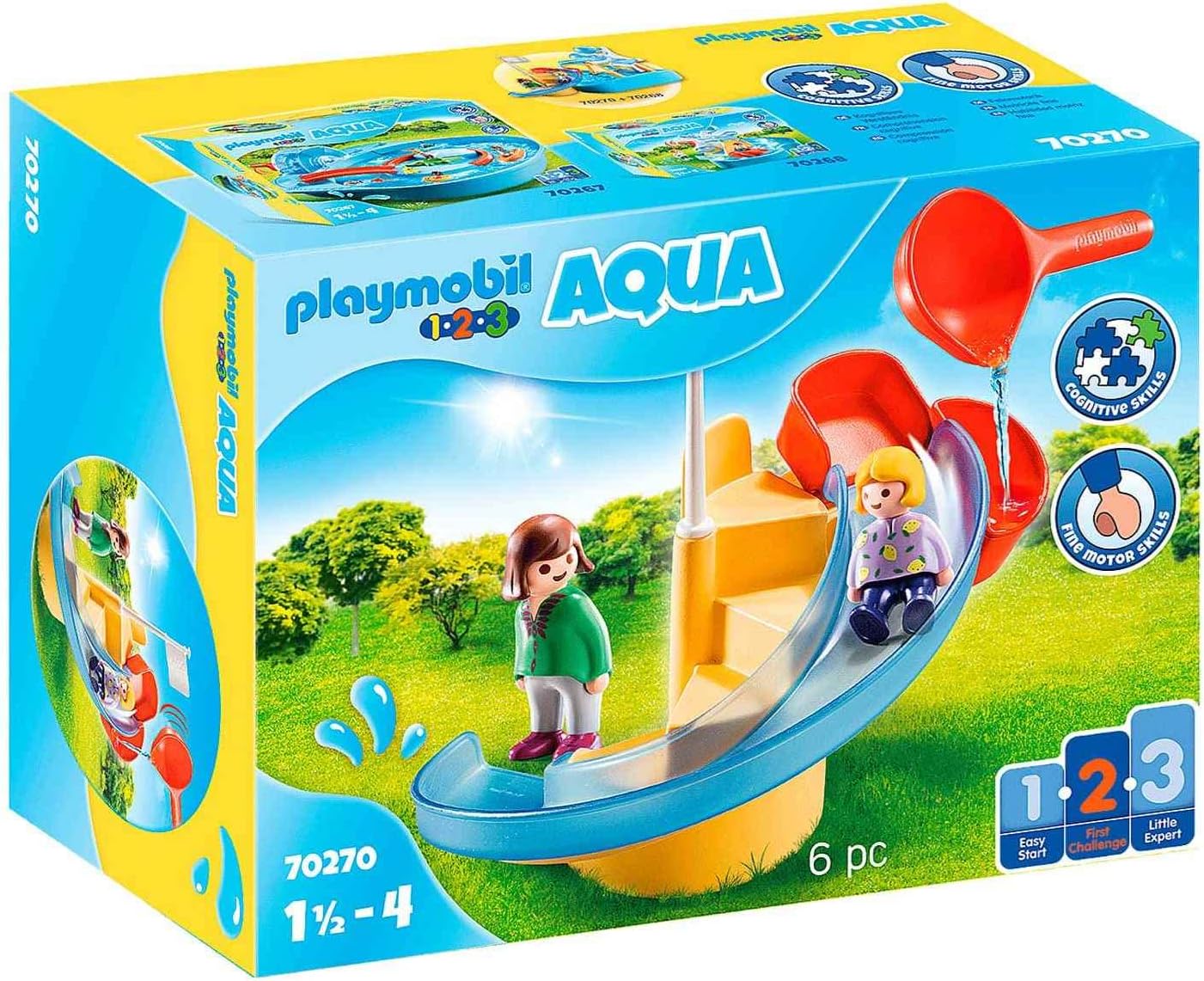 Playmobil 1.2.3 Aqua Wasserrutsche - Fun Water Toy for Toddlers