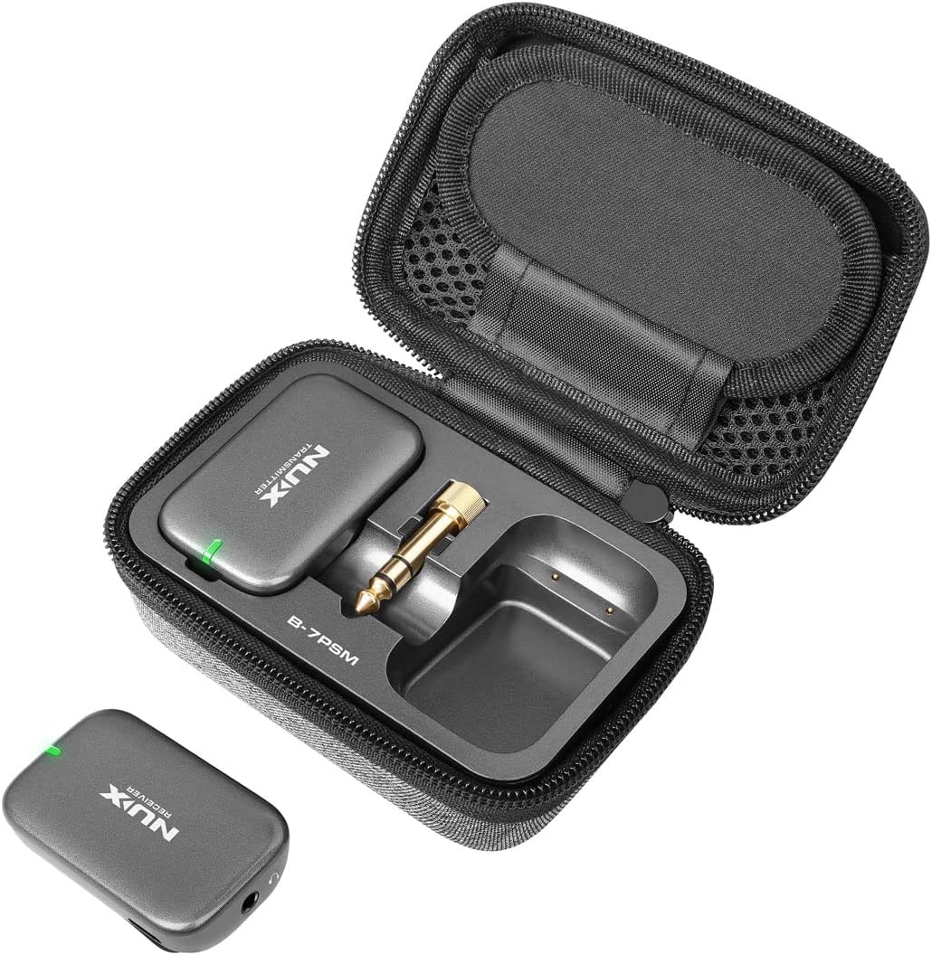 NUX Wireless Headphones / 24-bit Stereo / 100ft Operation / 5.5ms Latency - Black NUX Wireless Headphones / 24-bit Stereo / 100ft Operation / 5.5ms Latency - Black