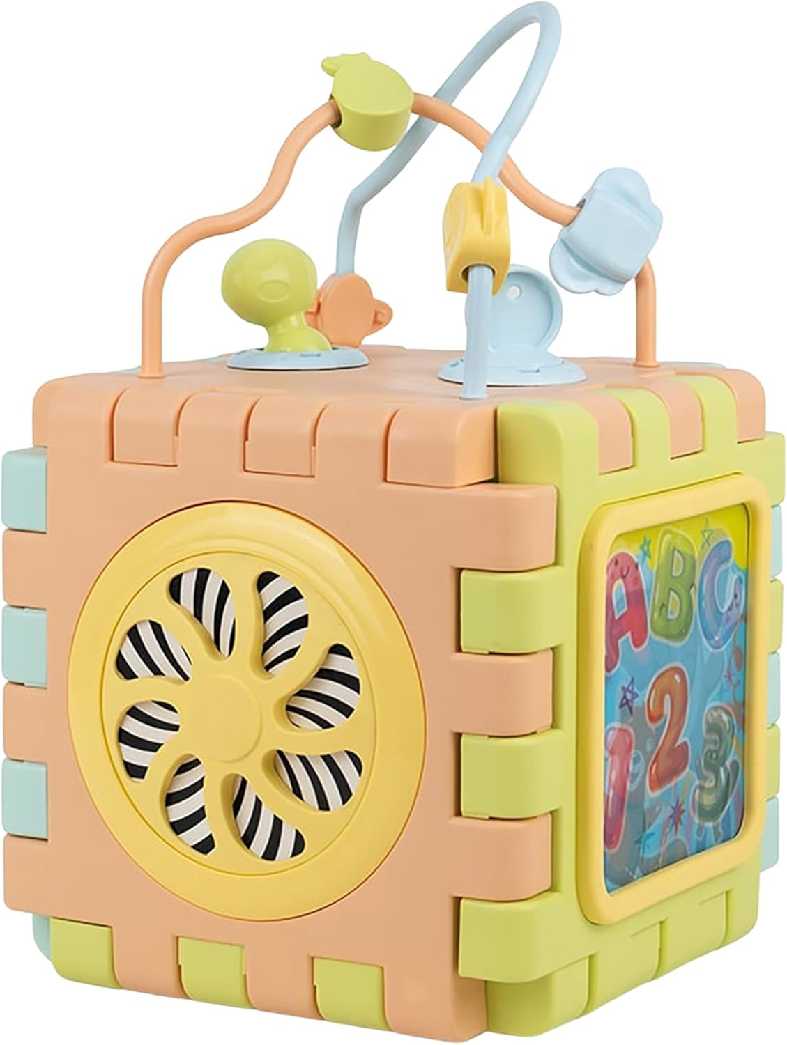 DOLU 2-in-1 Educational Cube & Puzzle Toy for Toddlers 12M+