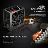 Huntkey GS-700 Power Supply 700W +12V Single-Rail - Black