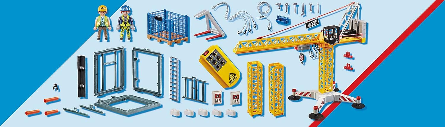 PLAYMOBIL RC Crane with Building Section - Remote-Controlled Toy PLAYMOBIL RC Crane with Building Section - Remote-Controlled Toy