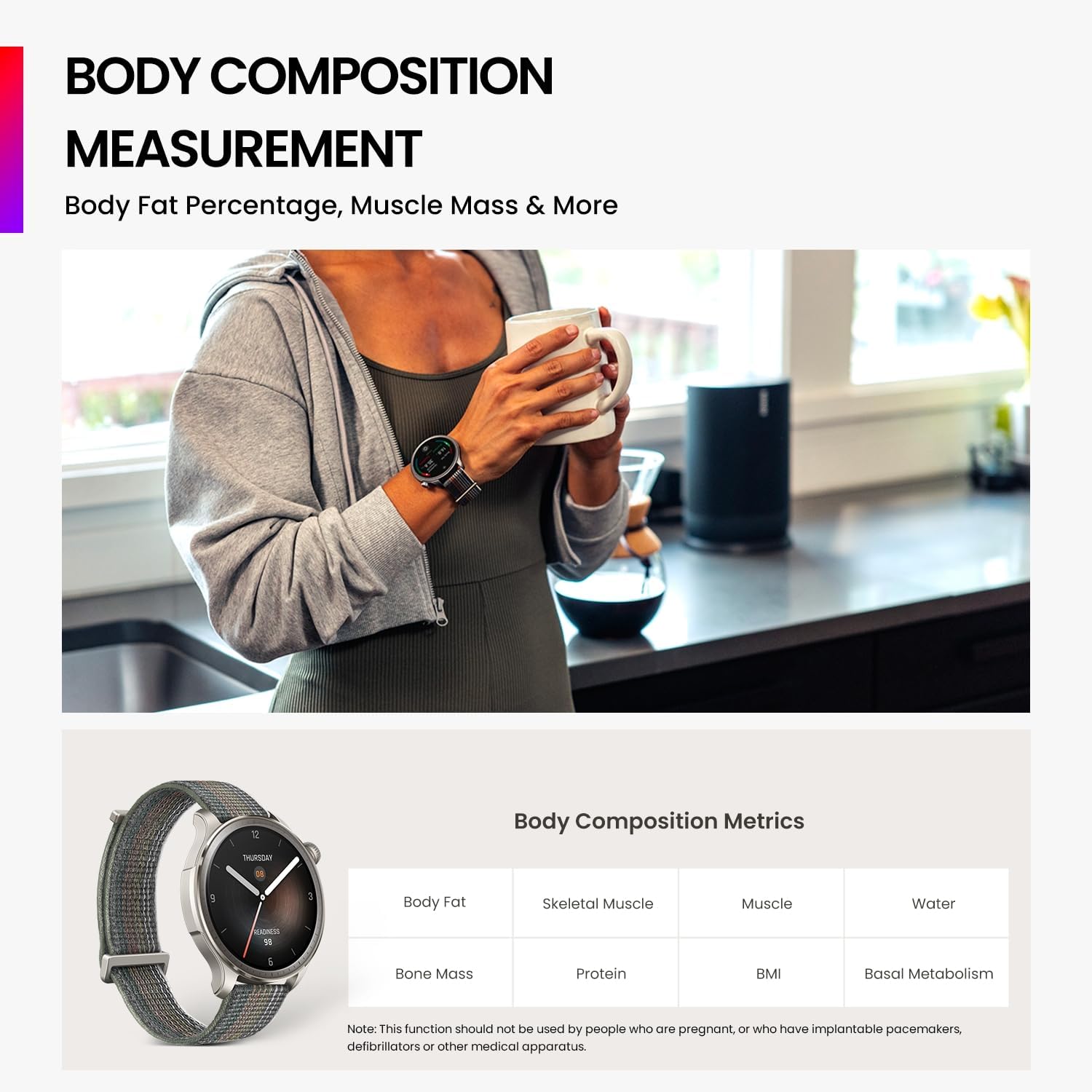 Amazfit Balance Body Composition & Health Analysis Smartwatch