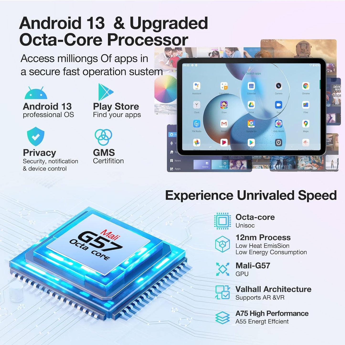 DOOGEE T30S Tablets 11 inch Android 13 Tablet 16GB+256GB / 1TB