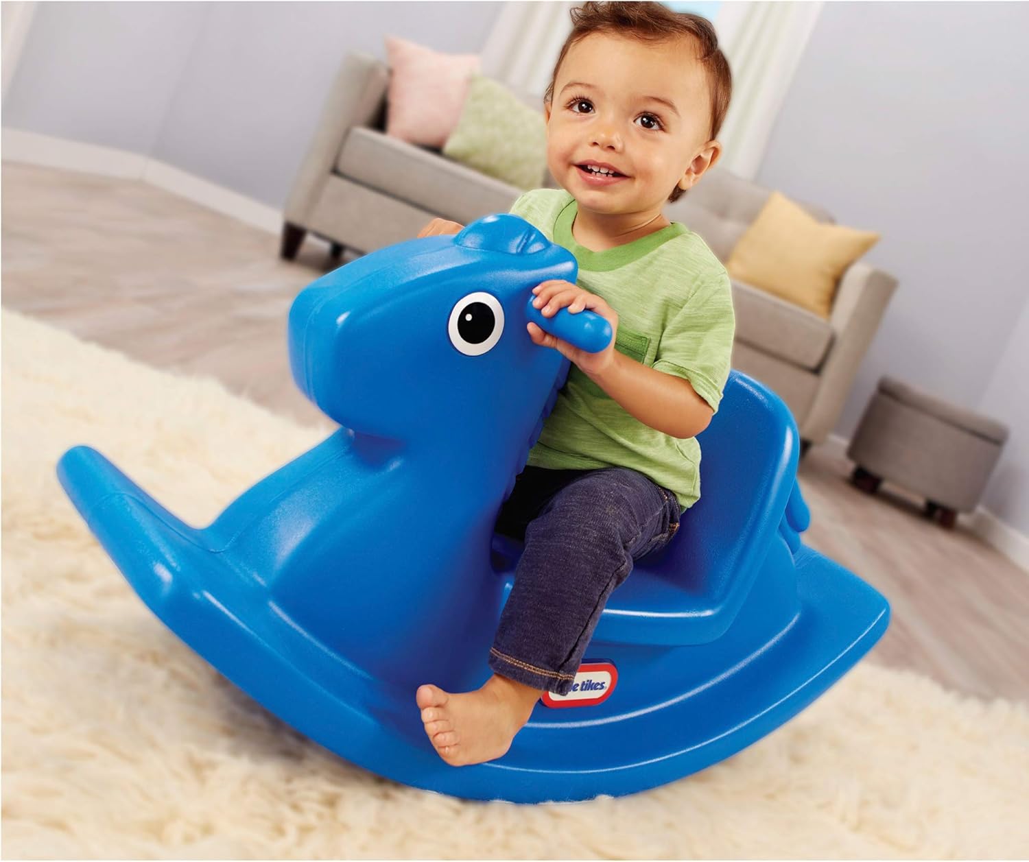 Little Tikes Rocking Horse Blue, 33.00 L x 10.00 W x 17.50 H Inches