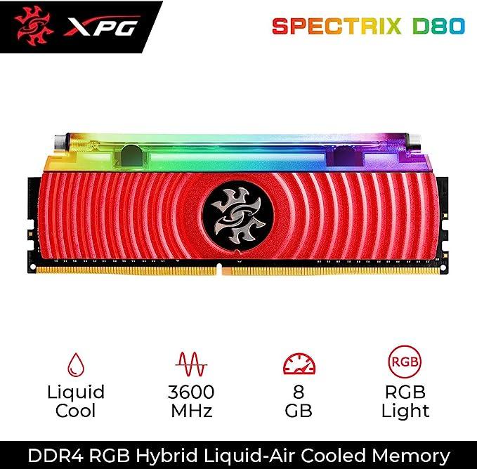 XPG 16GB*2 SPECTRIX D80 DDR4 RGB LIQUID COOLING MEMORY DDR4-3000