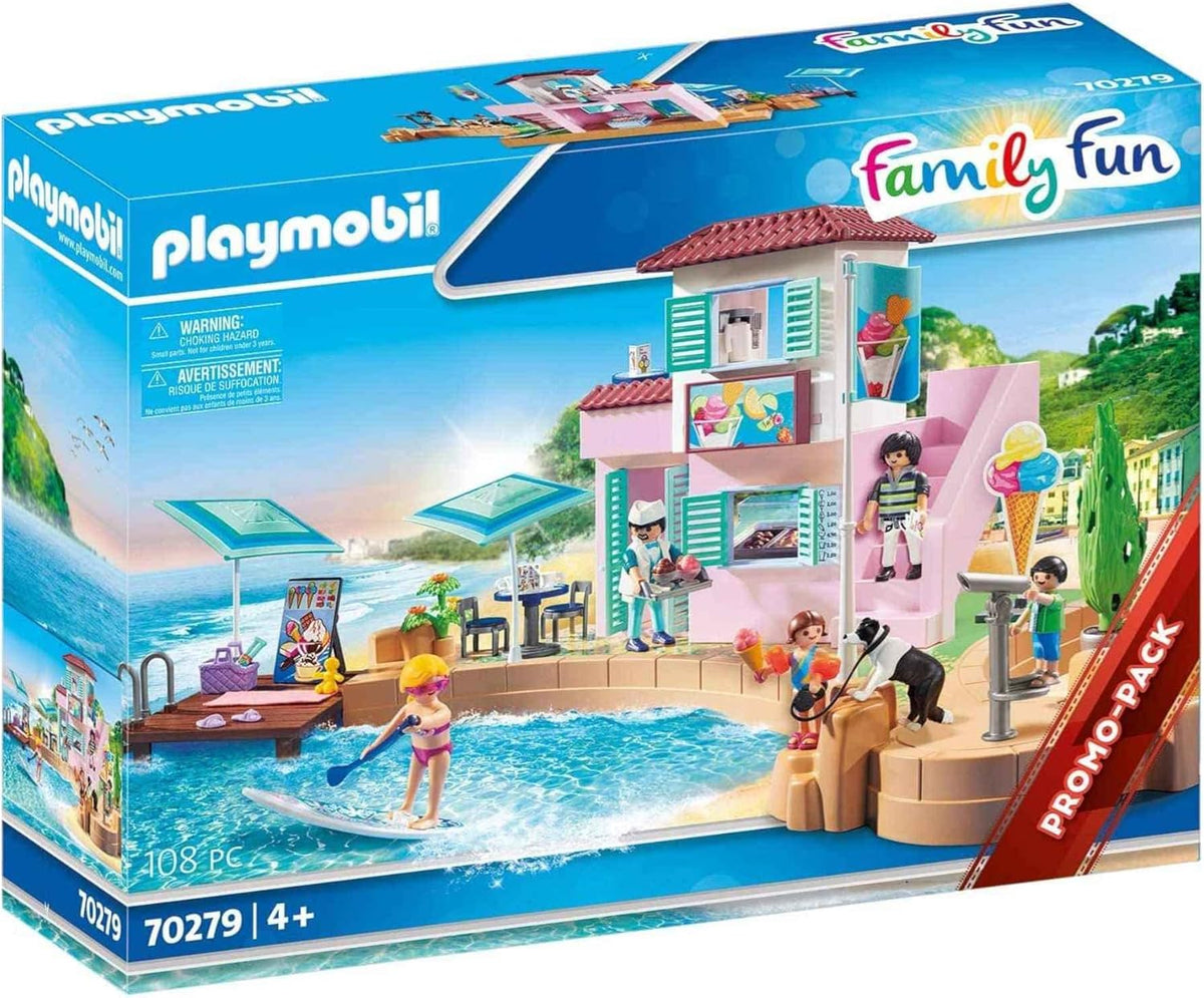 Playmobil Waterfront Ice Cream Shop – Fun for Kids Ages 4+ Playmobil Waterfront Ice Cream Shop – Fun for Kids Ages 4+