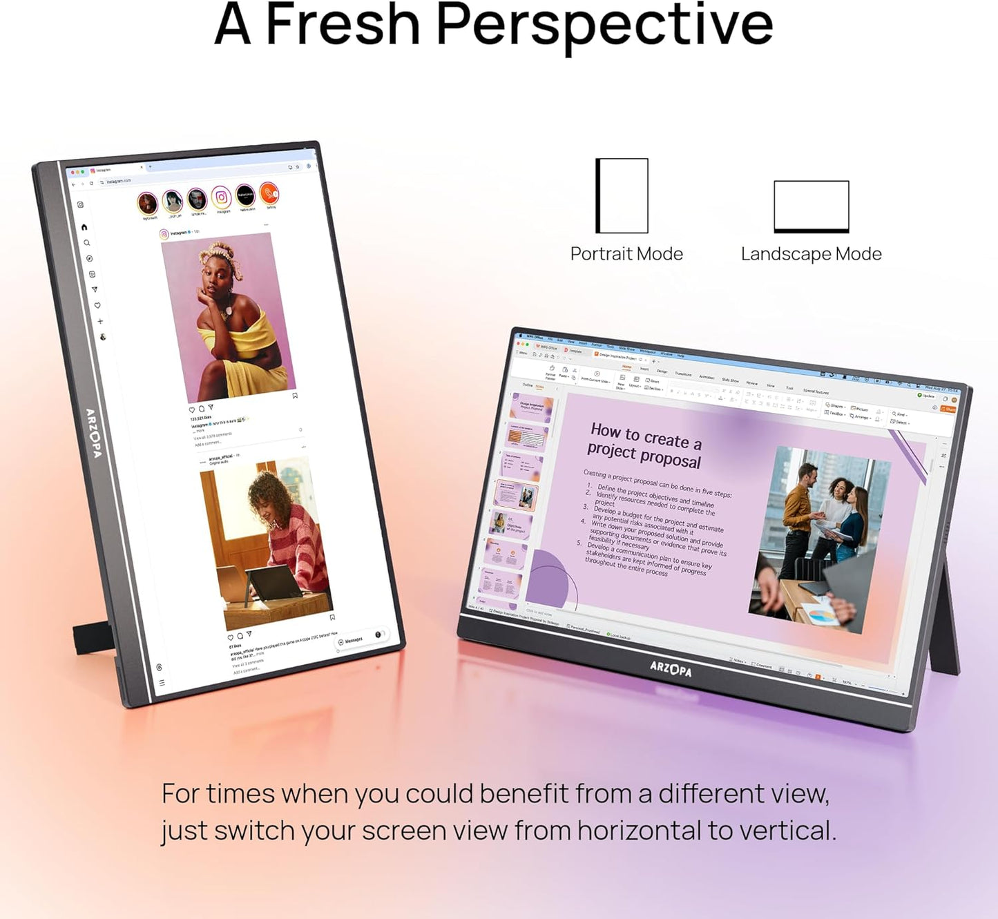 شاشة Arzopa Z1C محمولة 16.1" FHD | 100% sRGB