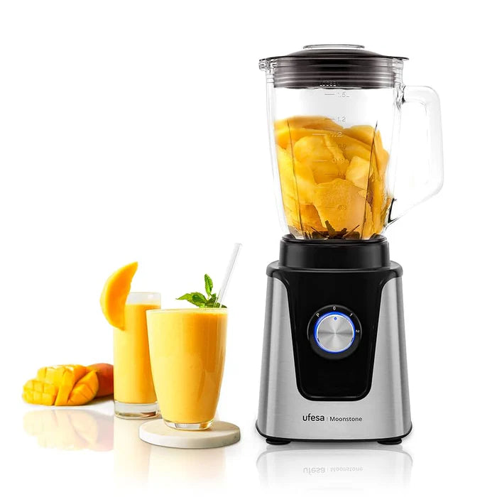 Ufesa Moonstone Blender – 1.5 L Glass | 1500 W | Titanium Blades