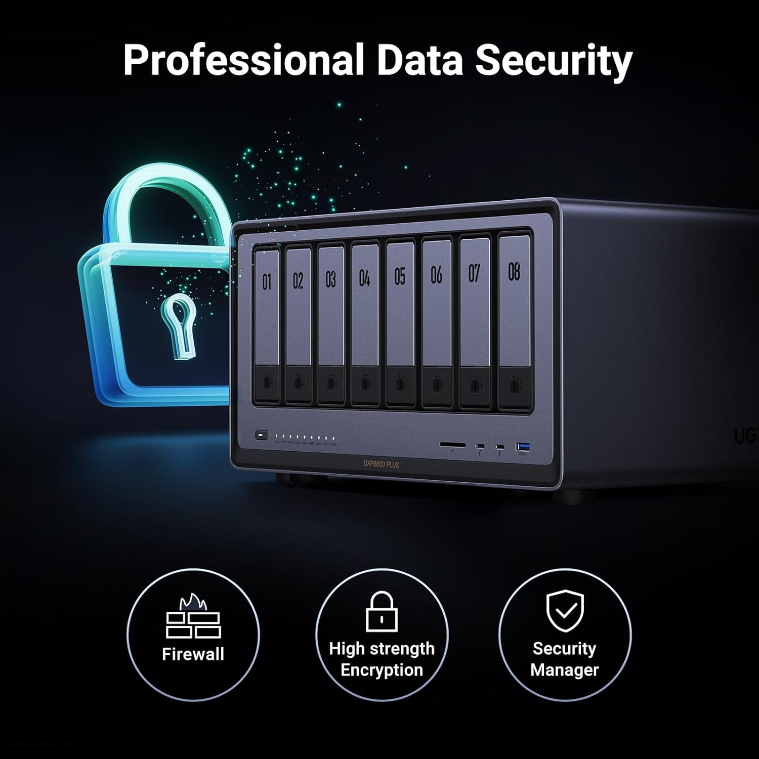 UGREEN NASync DXP8800 Plus 256TB i5 NAS, Dual 10GbE