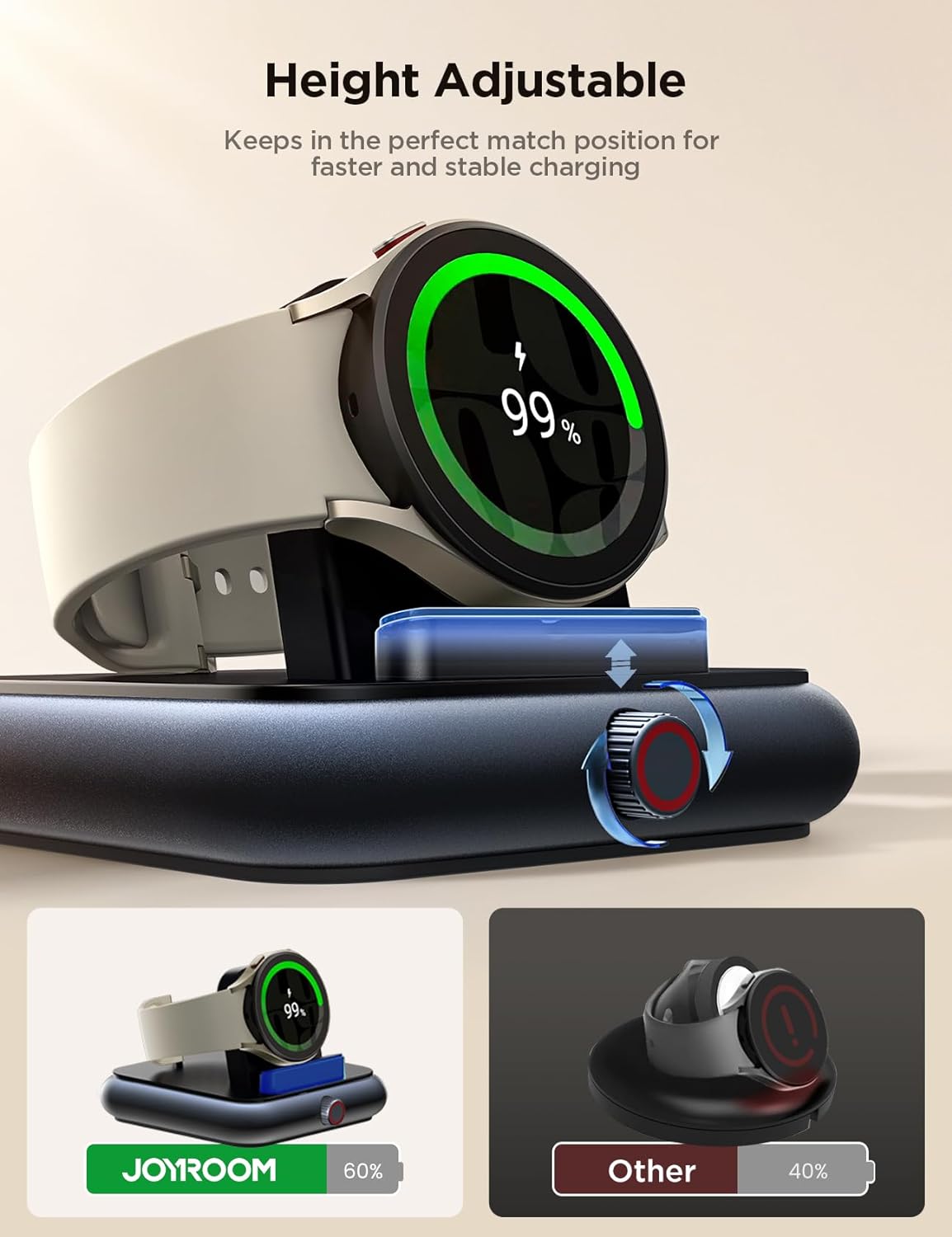 Joyroom Wireless Watch Charger for Samsung Galaxy Watch series - Black