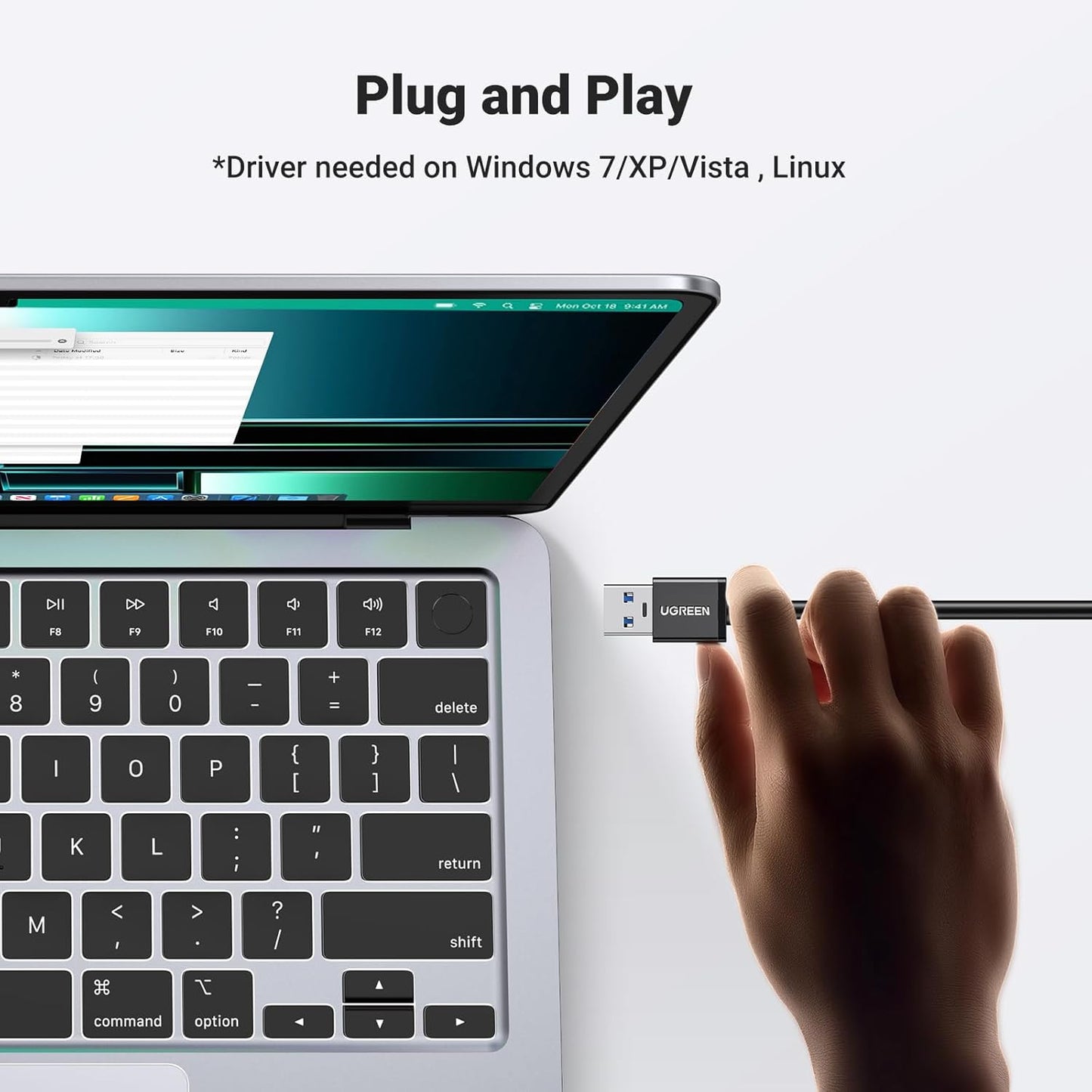 UGREEN USB 3.0 Hub with Gigabit Ethernet Adapter – 3 USB Ports + LAN