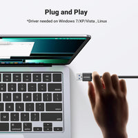 UGREEN Hub USB 3.0 مع منفذ إيثرنت جيجابت و3 منافذ USB - متوافق مع Mac وPC