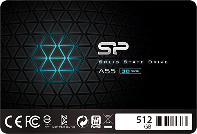 Silicon Power SSD Hard Disk 512GB 7mm 2.5 - Black