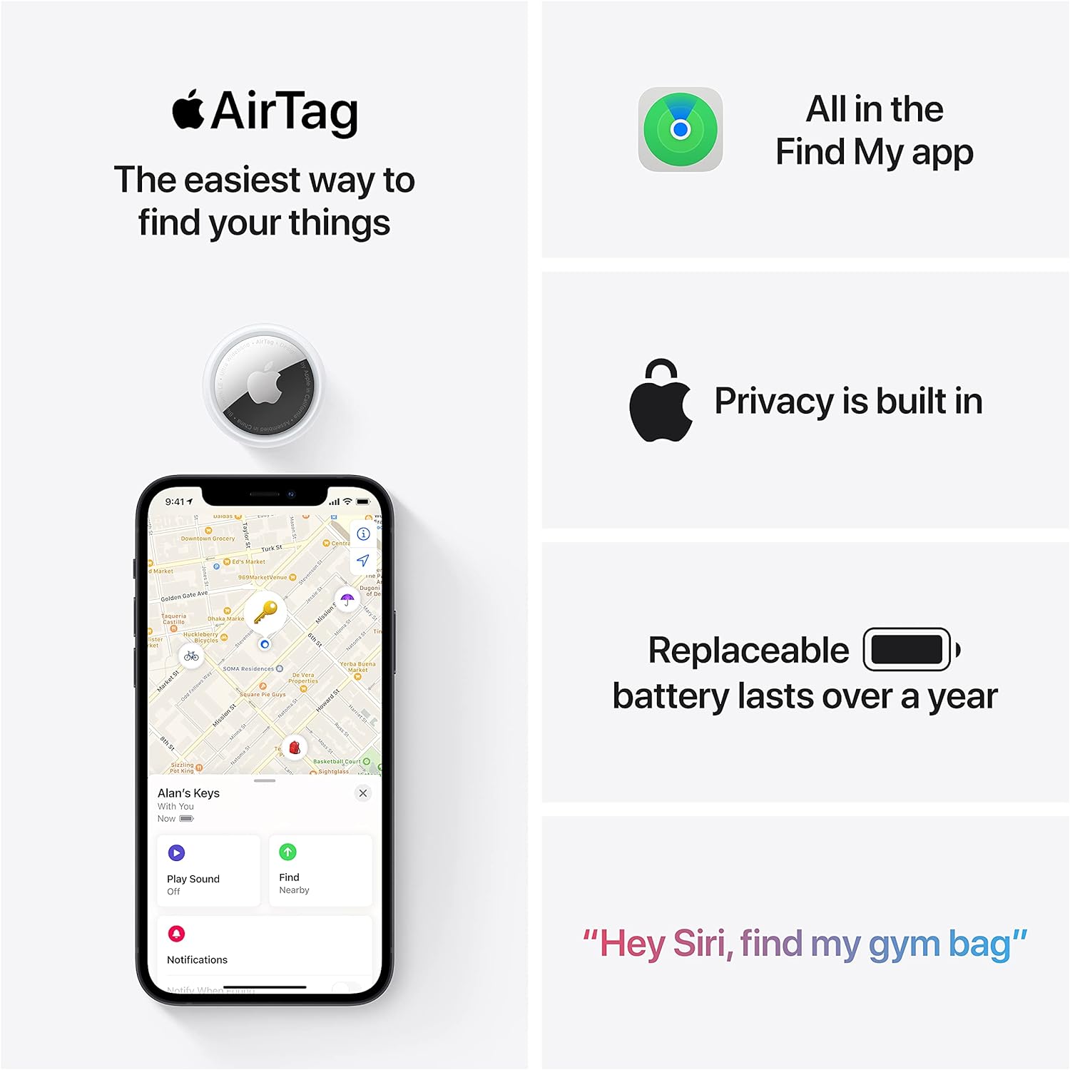 Apple AirTag Tracking Device with Find My - 4 Pack Apple AirTag Tracking Device with Find My - 4 Pack