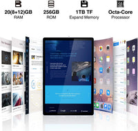 جهاز DOOGEE T10 Plus، ذاكرة وصول عشوائي (RAM) سعة 20 جيجابايت (8 جيجابايت + ما يصل إلى 12 جيجابايت ذاكرة ممتدة)، ذاكرة تخزين (ROM) سعة 256 جيجابايت