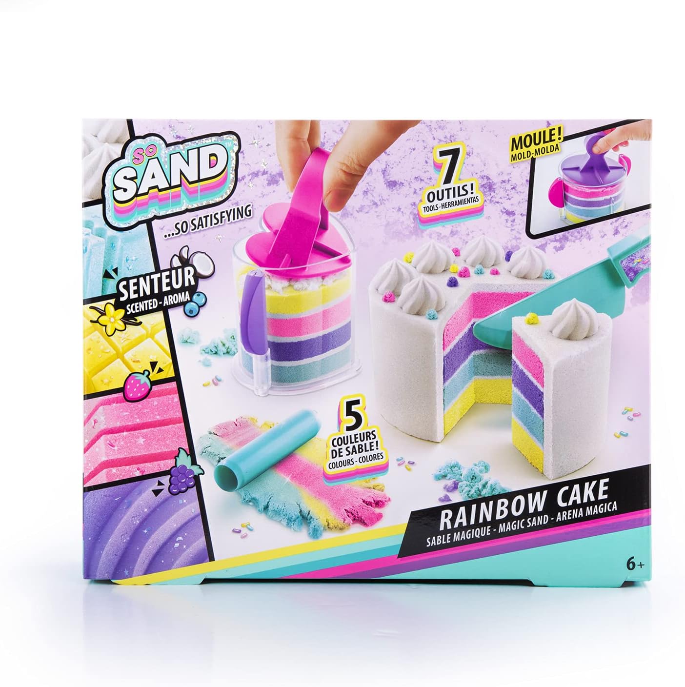 So Sand DIY Magic Sand Kit - Colorful Rainbow Cake Fun