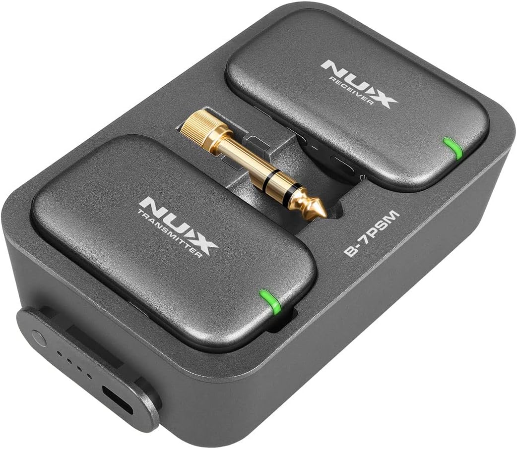 NUX Wireless Headphones / 24-bit Stereo / 100ft Operation / 5.5ms Latency - Black NUX Wireless Headphones / 24-bit Stereo / 100ft Operation / 5.5ms Latency - Black