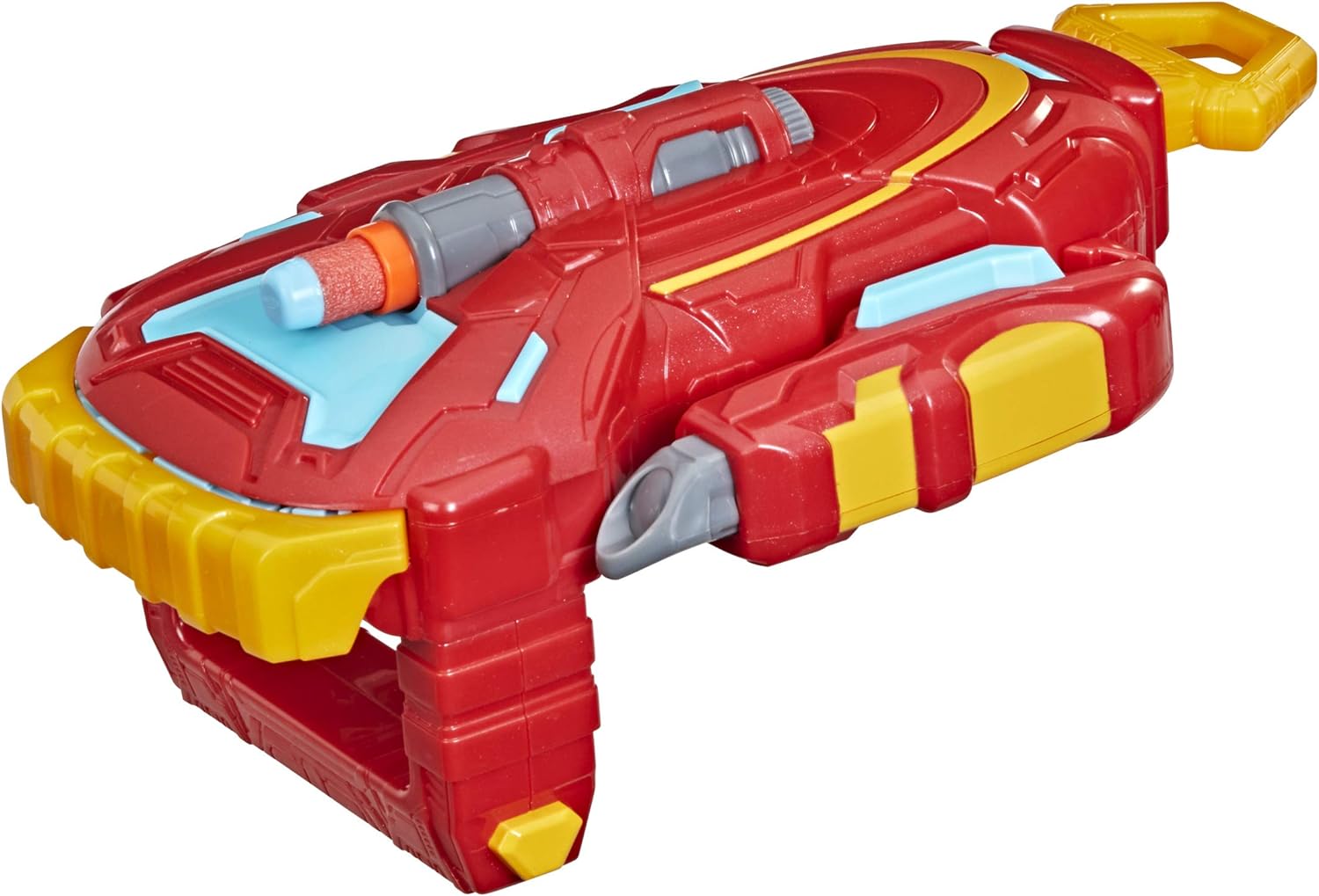 Hasbro Avengers Marvel Mech Strike Iron Man Strikeshot Gauntlet Role Play Toy with 3 NERF Darts, Pull Handle to Expand, for Kids Ages 5 and Up