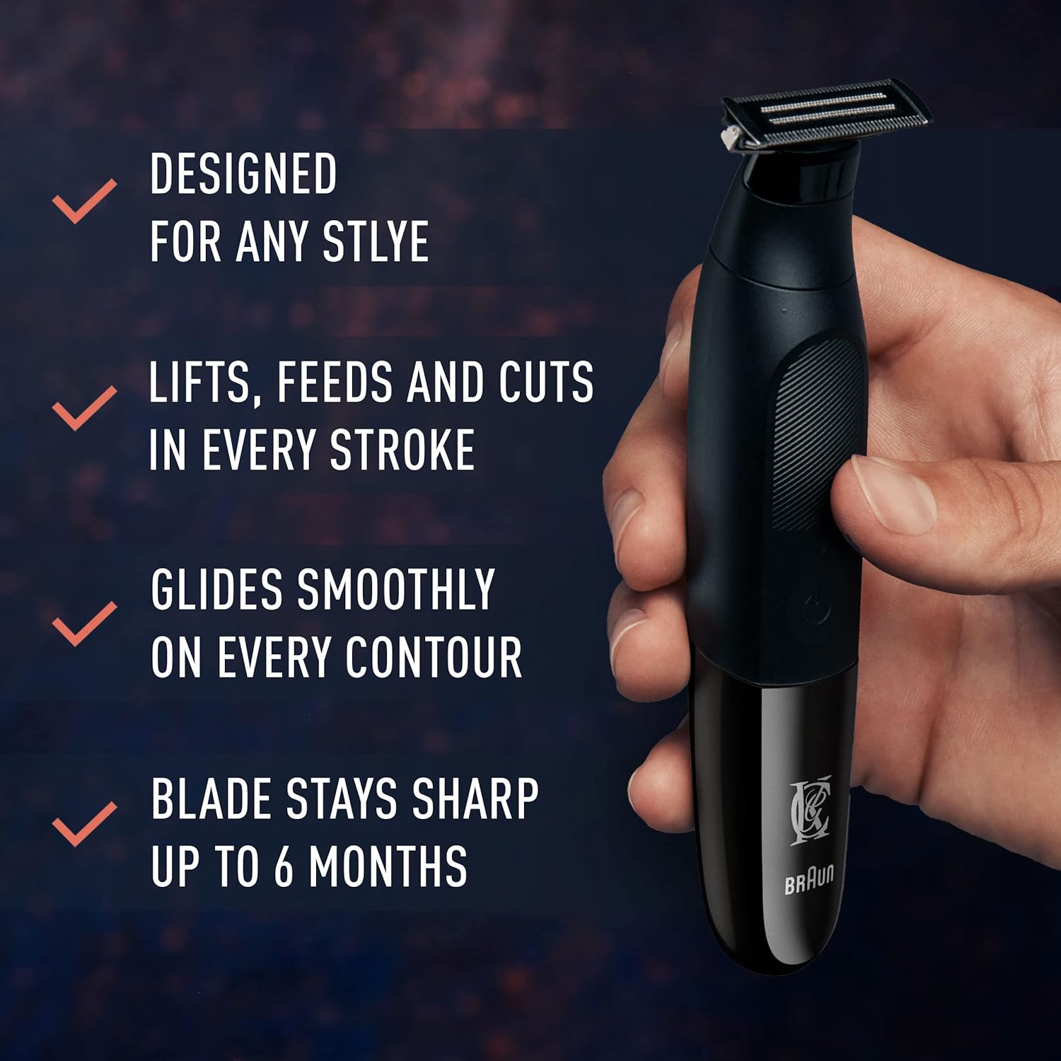 ماكينة تشذيب اللحية King C. Gillette All-in-One: لاسلكية، مقاومة للماء، شفرة رباعية الأبعاد - سوداء