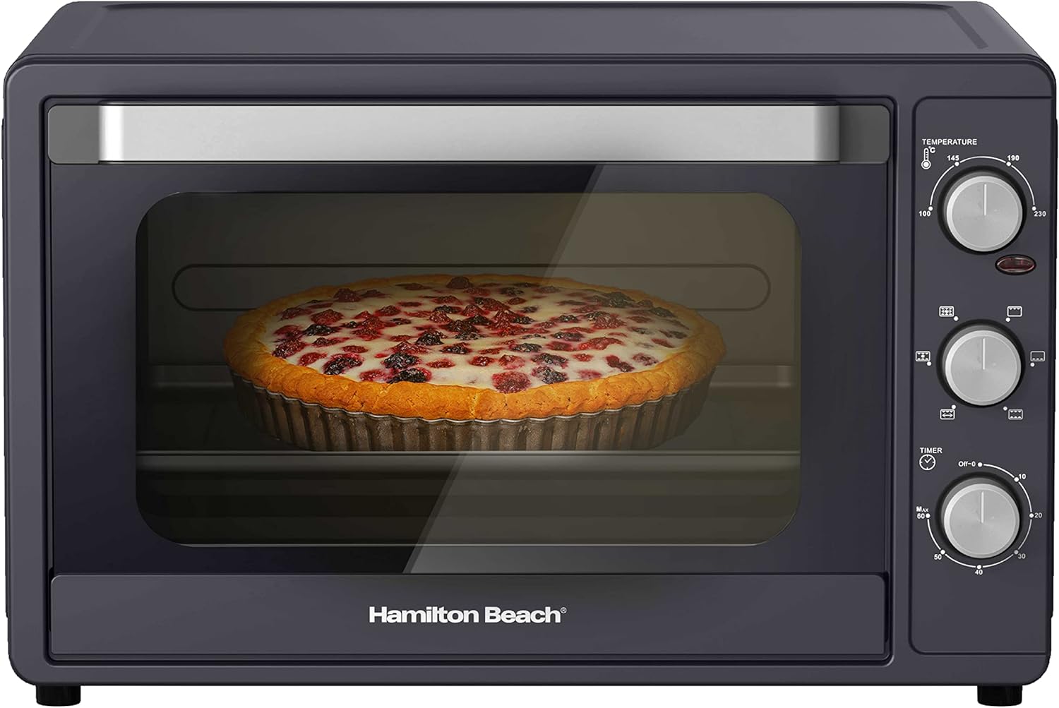 Hamilton Beach 55L 2200W Convection Toaster Oven with Rotisserie Grill - Black