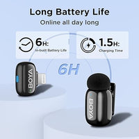 BOYA Mini-16 Ultra-Compact 2.4GHz Wireless Microphone Lightning