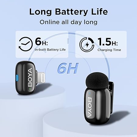BOYA Mini-16 Ultra-Compact 2.4GHz Wireless Microphone Lightning
