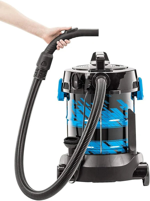 BISSELL PowerClean 2000W Drum Vacuum Cleaner, 21L, Blue BISSELL PowerClean 2000W Drum Vacuum Cleaner, 21L, Blue
