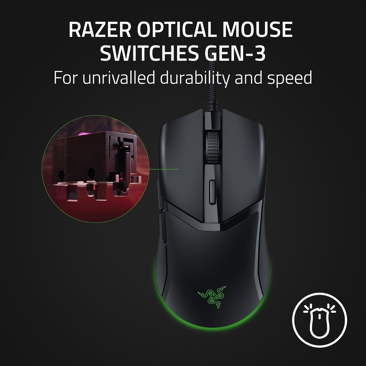Razer Cobra Gaming Mouse – 58g, RGB, 8500 DPI, Gen-3 Switches