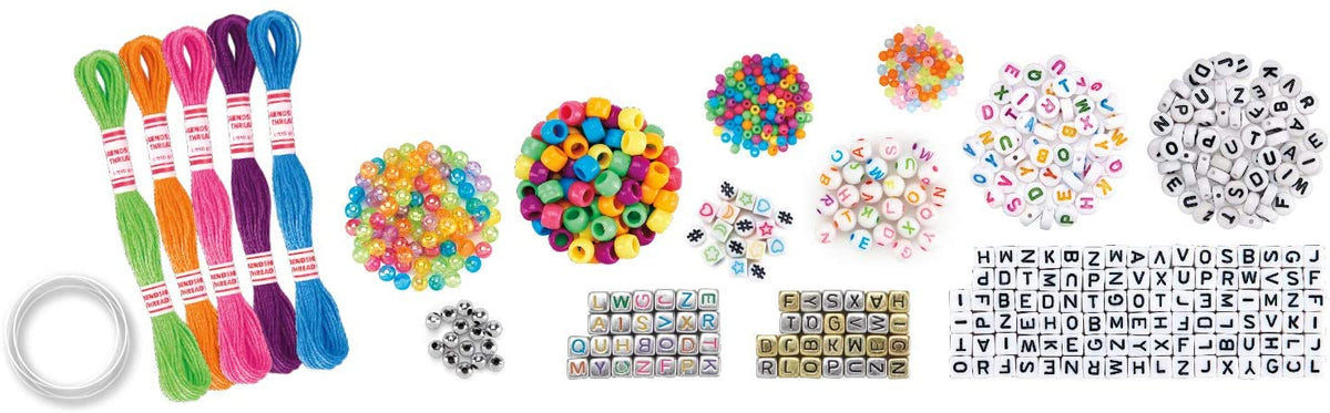 Shimmer n Sparkle ABC Fashion Bead Bracelet Kit – 800+ Beads by Cra-Z-Art (17883)