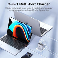 RedMagic 100W USB C Charger - شاحن سريع متعدد المنافذ بتقنية GaN
