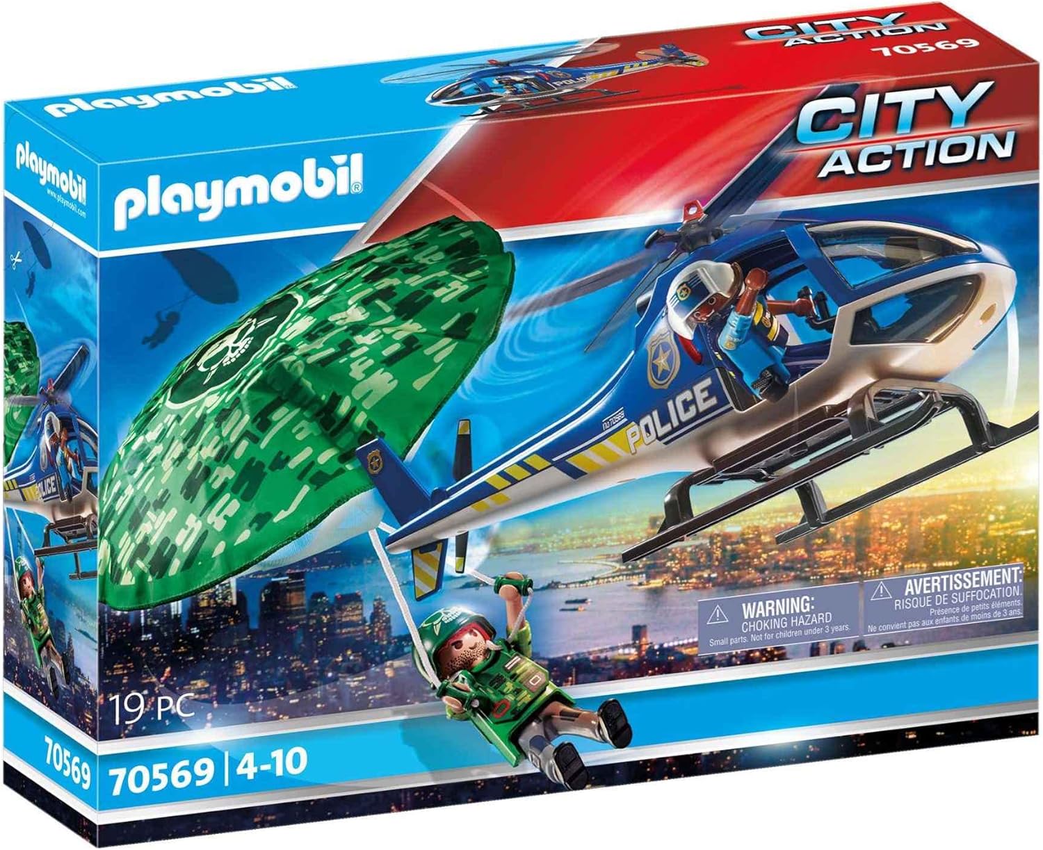 Playmobil Police Parachute Search - Kids Toy