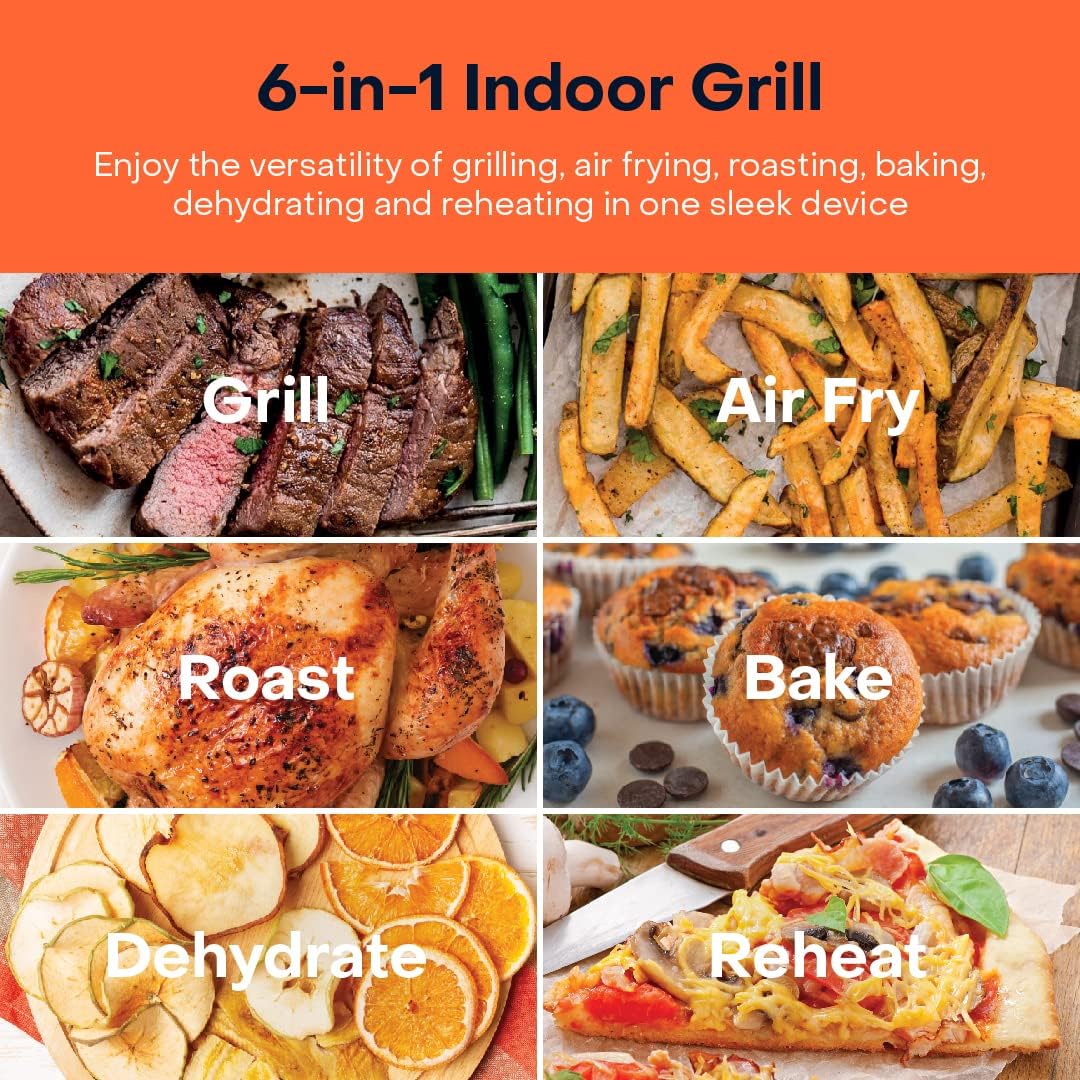 Nutricook Smart Indoor Grill & Airfryer XL 8.5L - Black & Silver Nutricook Smart Indoor Grill & Airfryer XL 8.5L - Black & Silver