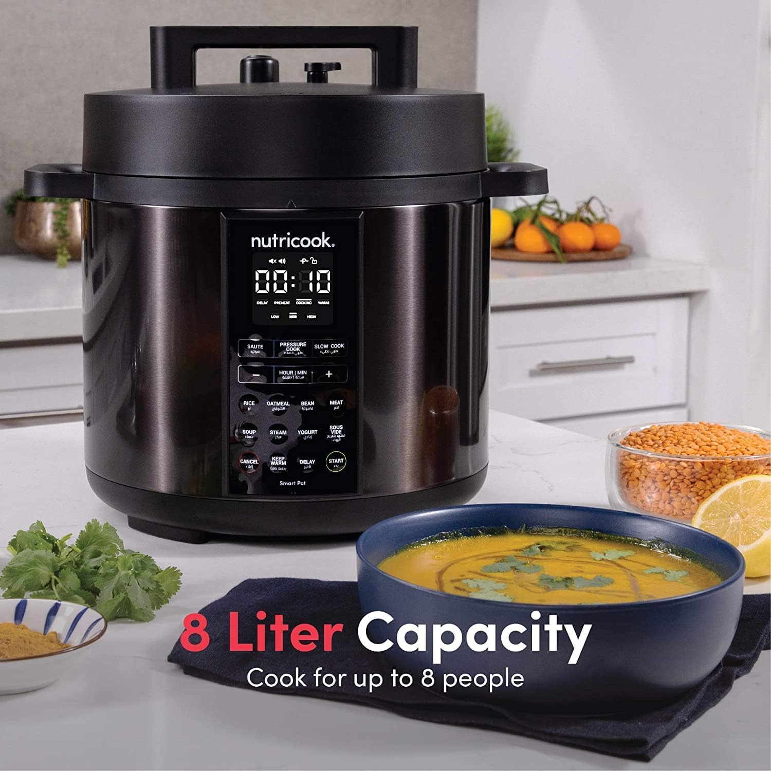 Nutricook Smartpot 2 / 8L / Electric Pressure Cooker - Black