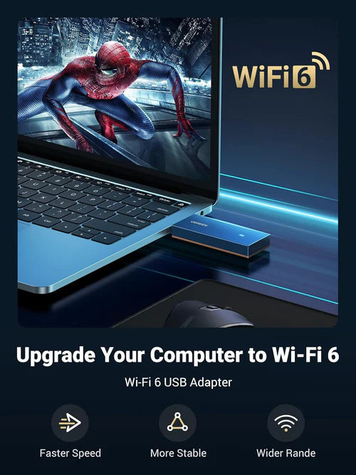 UGREEN AX1800 Dual-Band Wi-Fi 6 USB Adapter. UGREEN AX1800 Dual-Band Wi-Fi 6 USB Adapter.