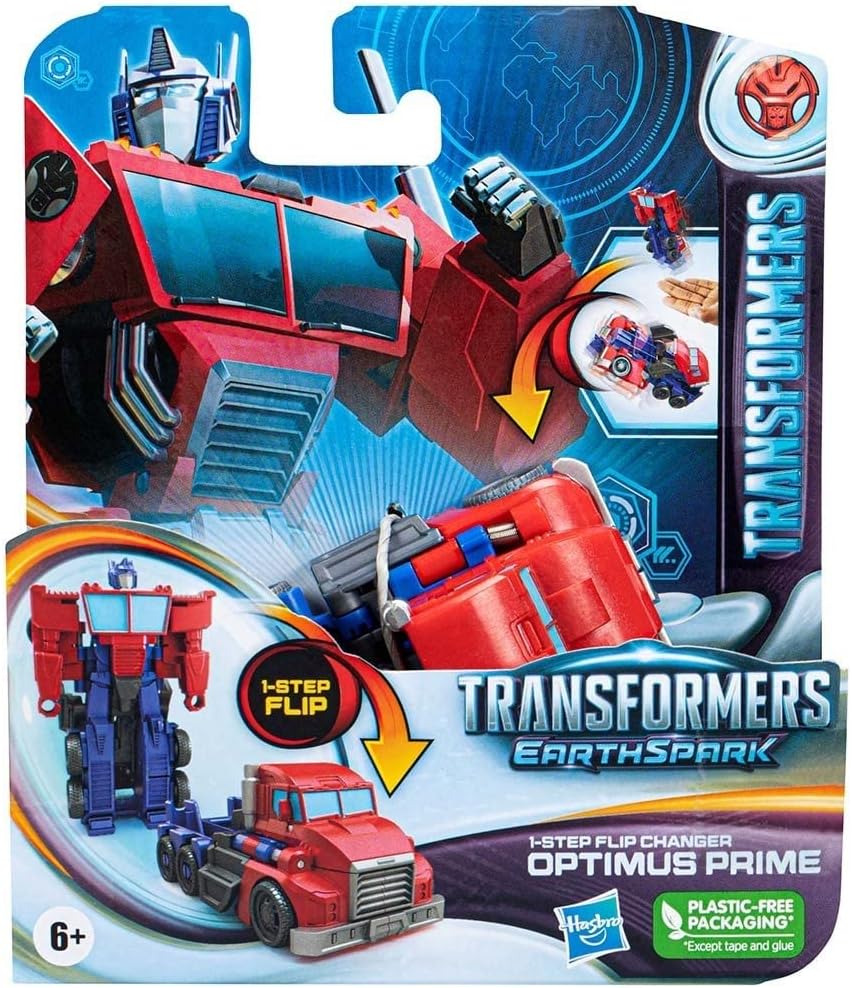 Hasbro Tra Earthspark Optimus Prime 1 Step Flip Ast