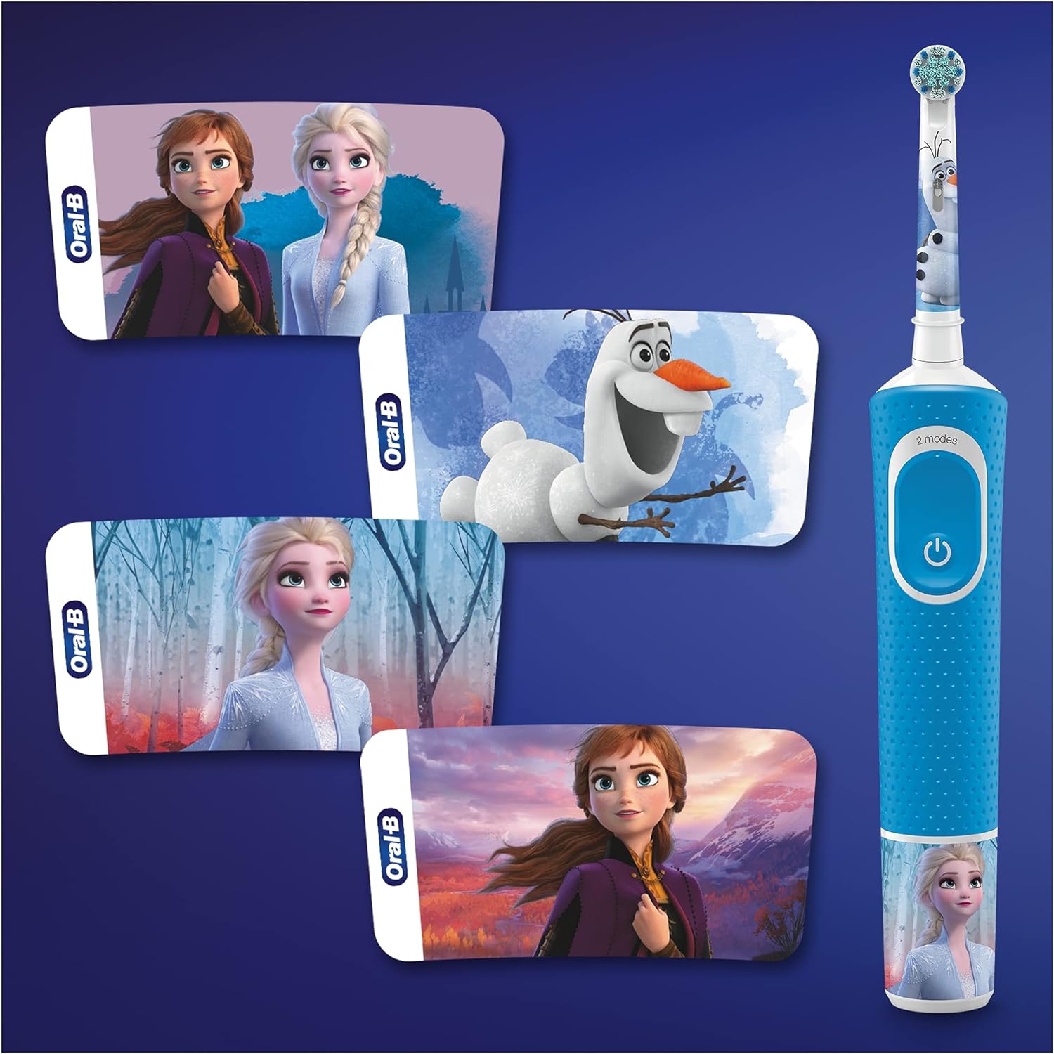 Oral-B by Braun Kids Rechargeable Electric Toothbrush with 4 Disney Frozen themed Stickers