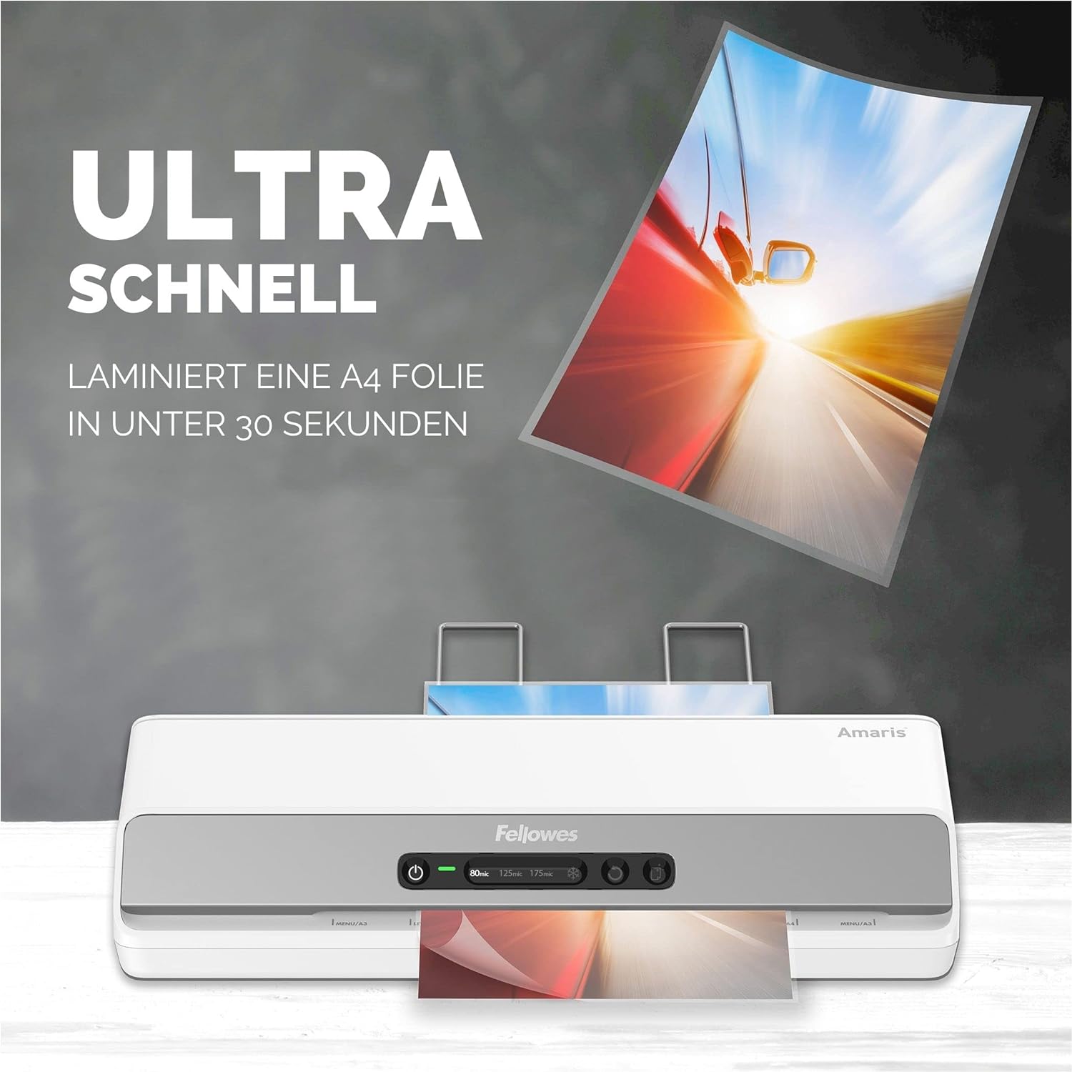 Fellowes Amaris A3 Laminator / laminate in just 60 seconds - White