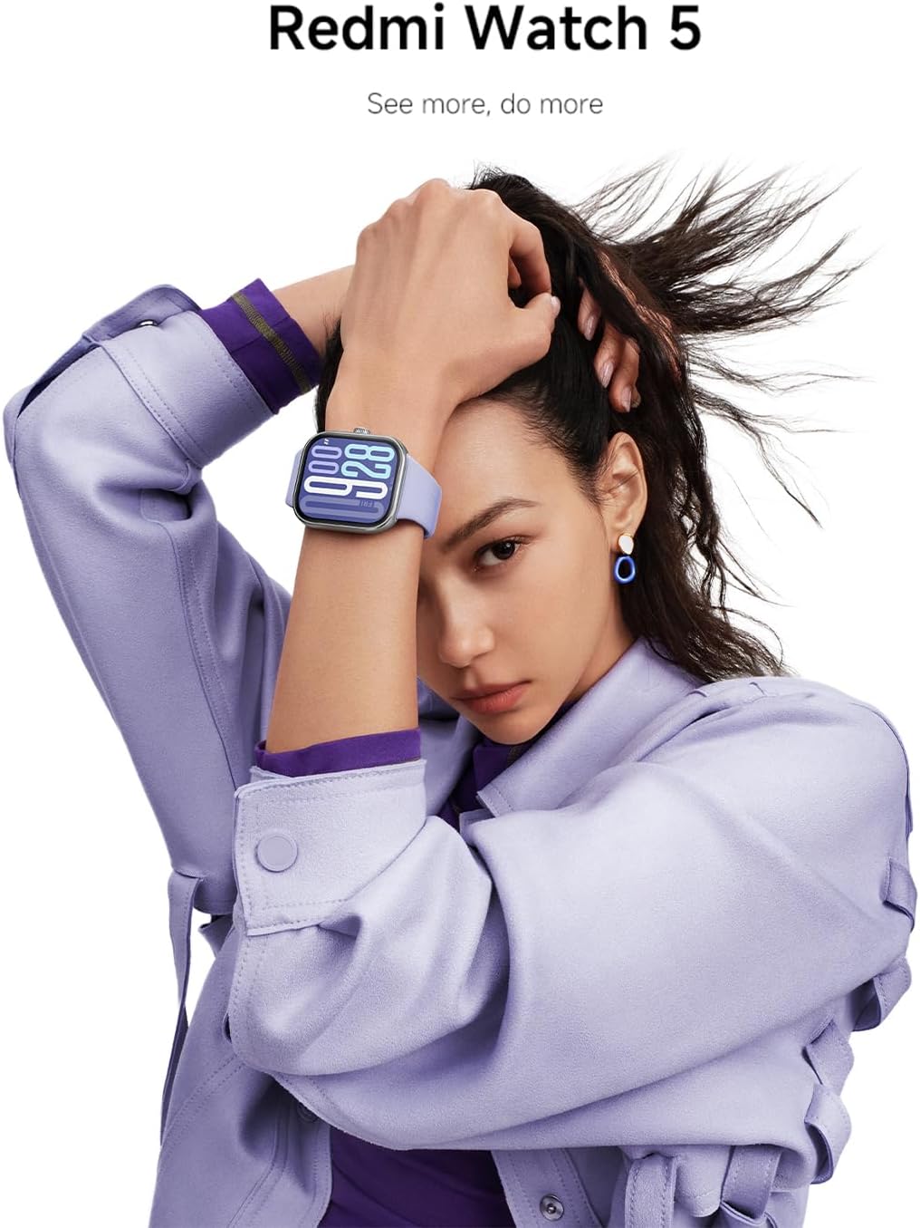 Redmi Watch 5 Silver Gray | 2.07" AMOLED | Wear OS | Bluetooth Calling | GPS | Heart Rate & Sleep Tracking