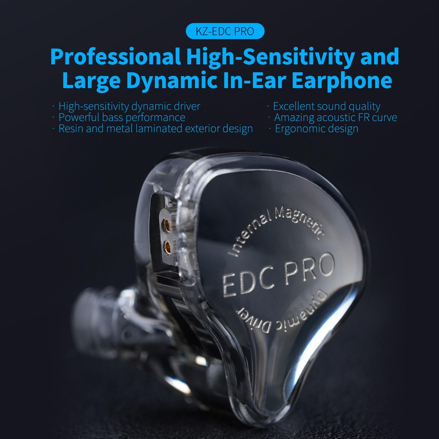 KZ EDC PRO Wired IEM Earbuds - Detachable 2Pin Cable