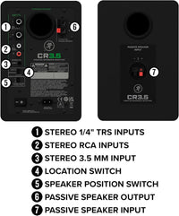 Mackie CR5BT 5.25" Studio Monitors with Bluetooth & Tone Control
