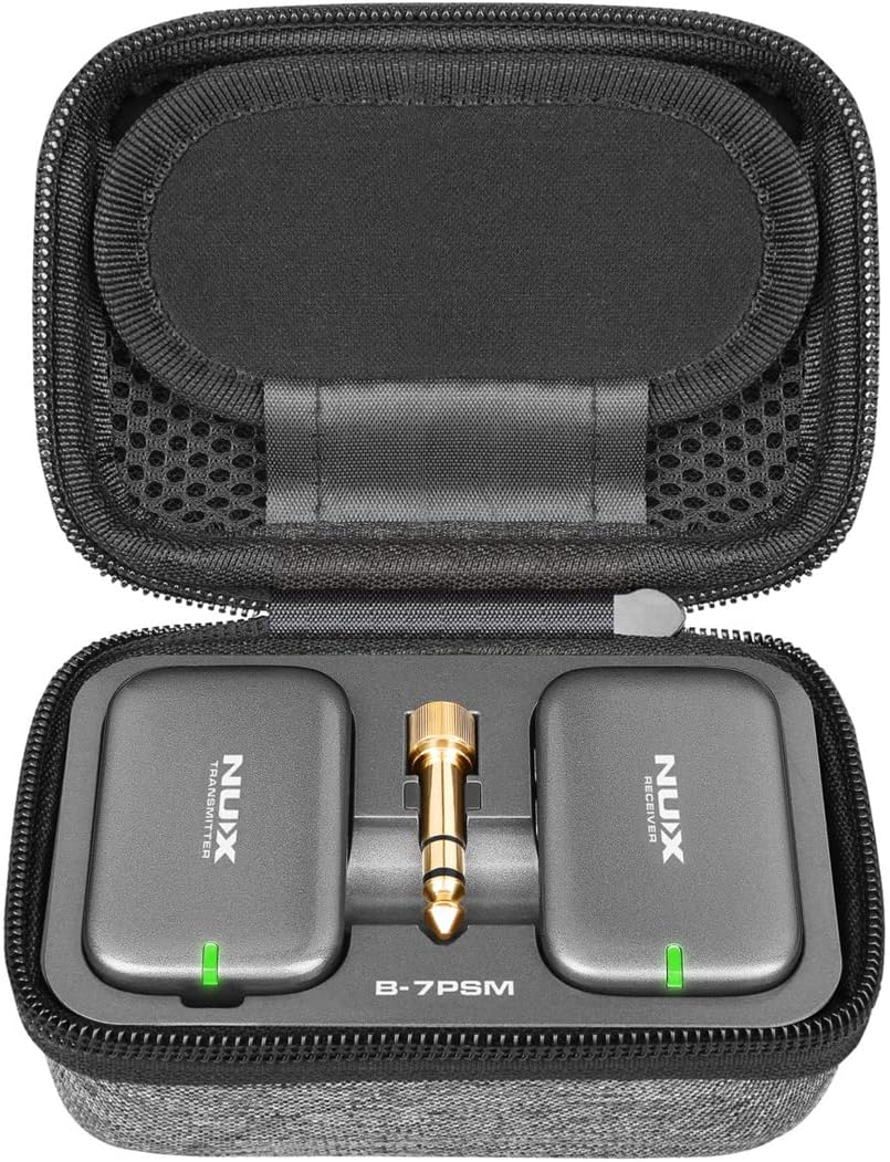 NUX Wireless Headphones / 24-bit Stereo / 100ft Operation / 5.5ms Latency - Black NUX Wireless Headphones / 24-bit Stereo / 100ft Operation / 5.5ms Latency - Black