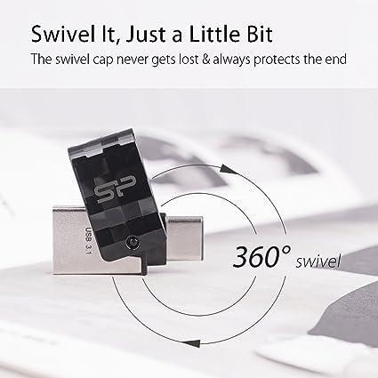 Silicon-Power OTG 64GB USB-C for Mobile / USB-A - C31