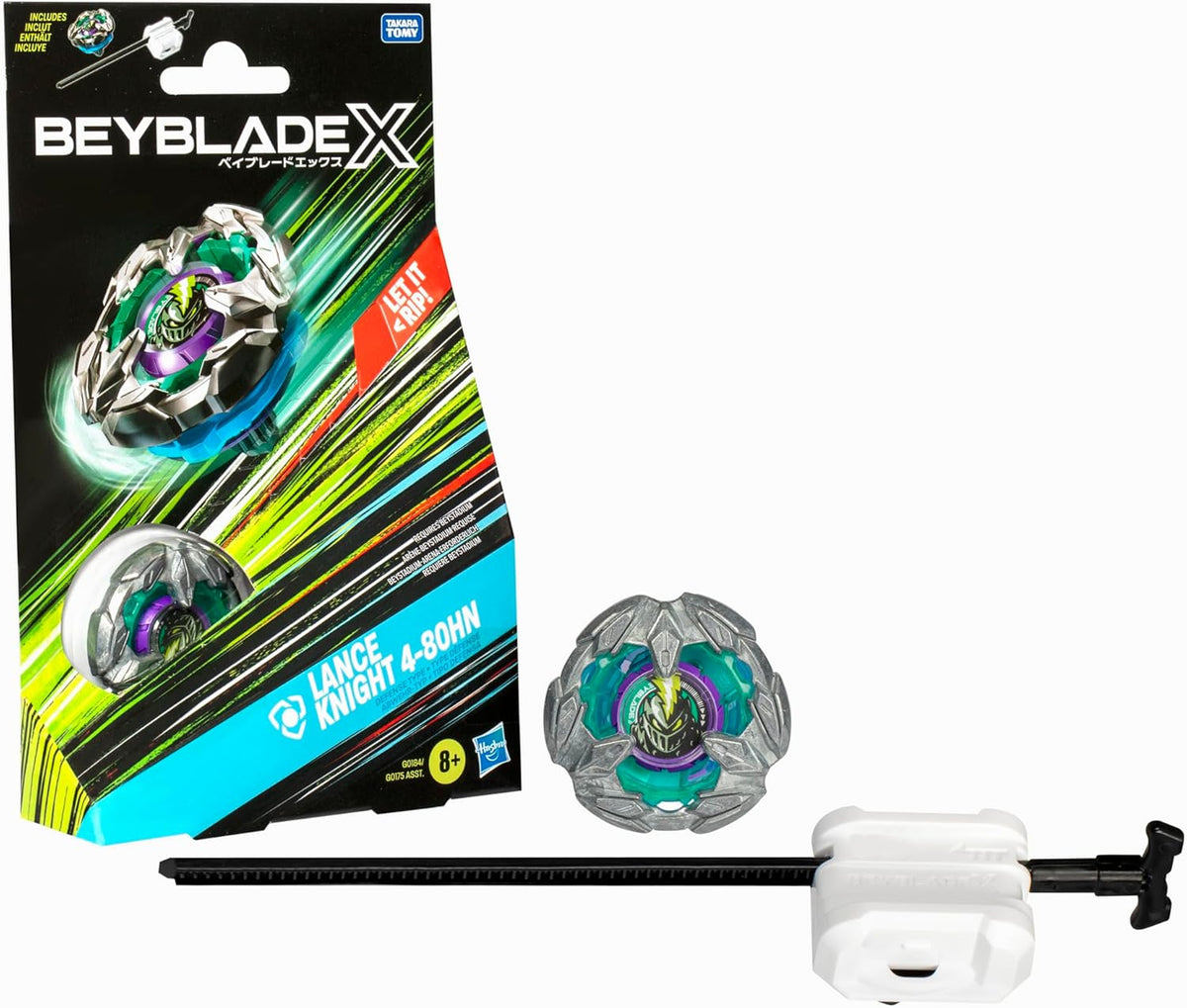 Beyblade X Starter Pack with Lance Knight 4-80HN | Competition Spinner & Launcher