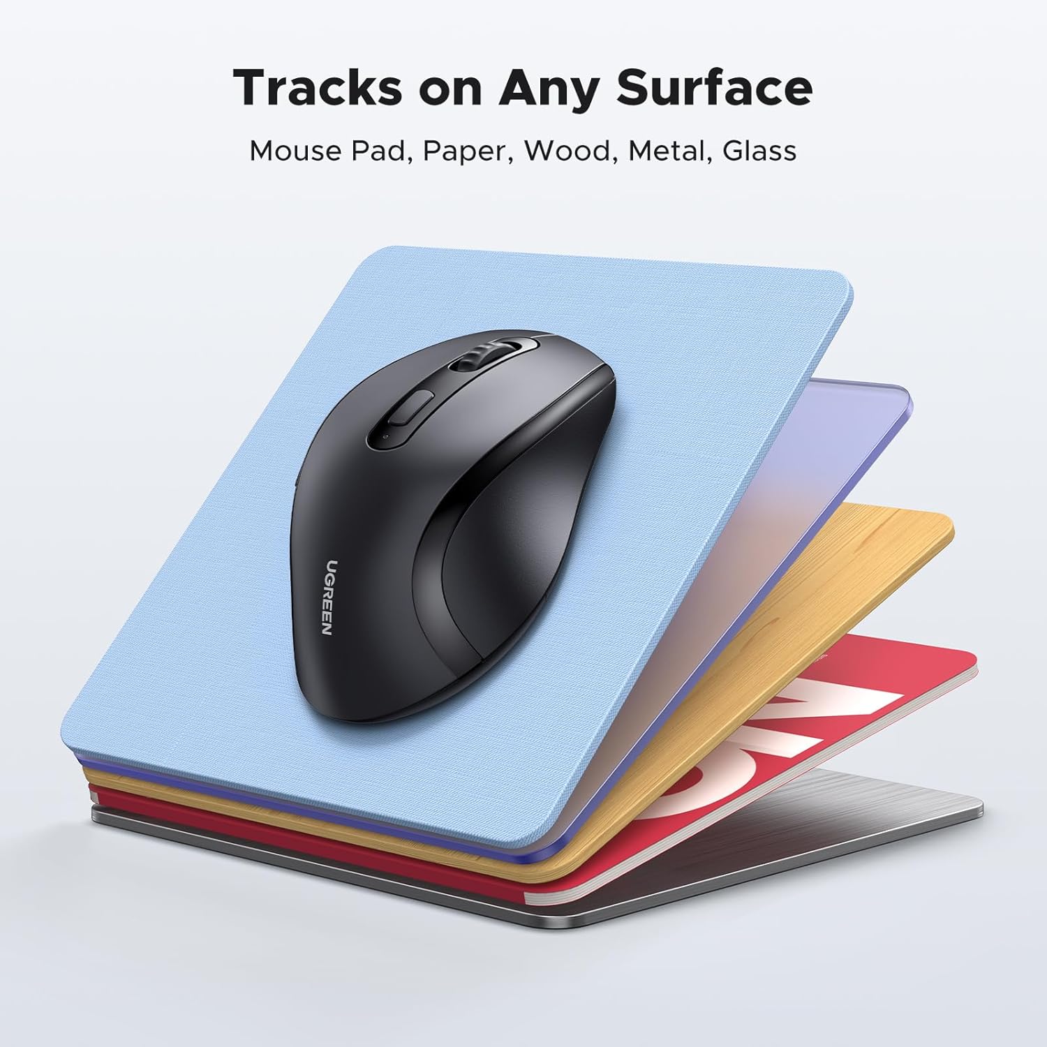 UGREEN 2.4G Wireless Mouse, 6 Buttons, 1600 DPI & 12M Battery