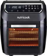 Nutricook Airfryer Oven 12L / Digital One Touch Control Panel Display - Black