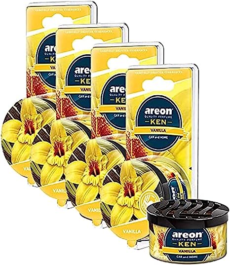 Areon Ken Car Air Freshener - Vanilla Scent, Long-Lasting Fragrance