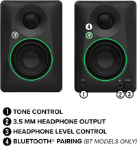 Mackie CR5BT 5.25" Studio Monitors with Bluetooth & Tone Control