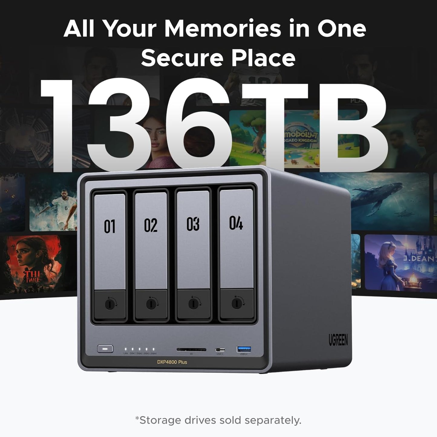 UGREEN NASync DXP4800 Plus Ultra-Fast 4-Bay NAS